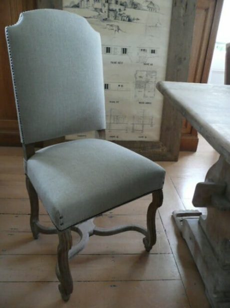 Bleached oak os de mouton style chairs c.1900