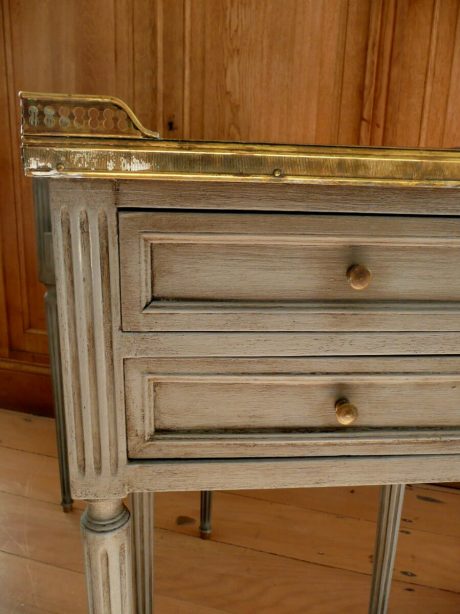 Pair of LXVI style bedside tables with new patina c.1940