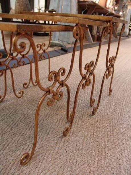 Set of three brass nesting tables c.1940