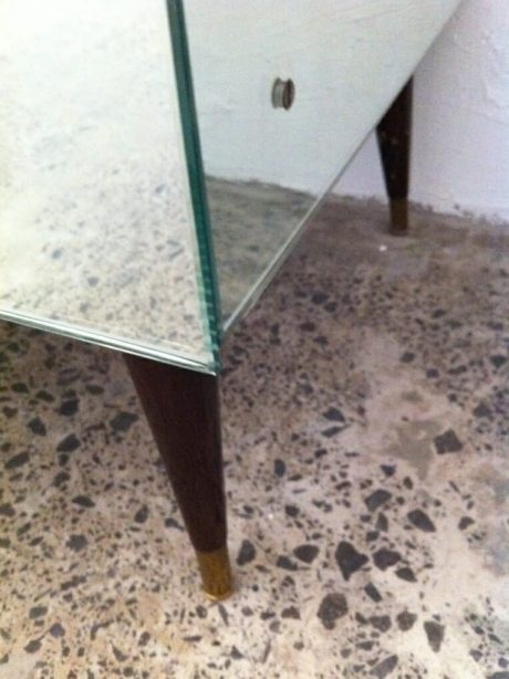 Etched mirrored glass cabinet c.1950