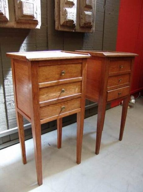 Pair of oak bedside cabinets c.1850