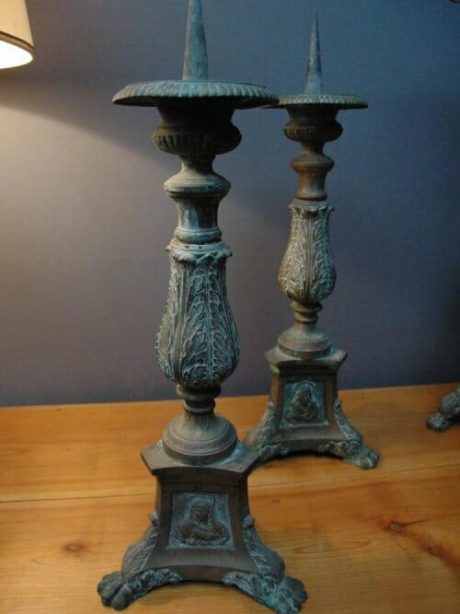 Pair of 19th century brass candlesticks c.1890