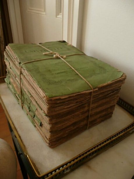 French 19th century paperback book stack printed 1846