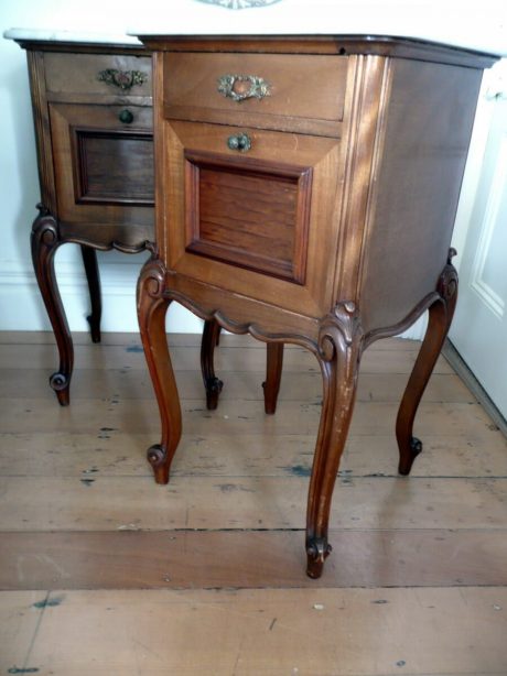 Pair of antique Louis XV bedside tables c.1895