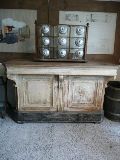 Antique shop counter with original painted patina c.1900