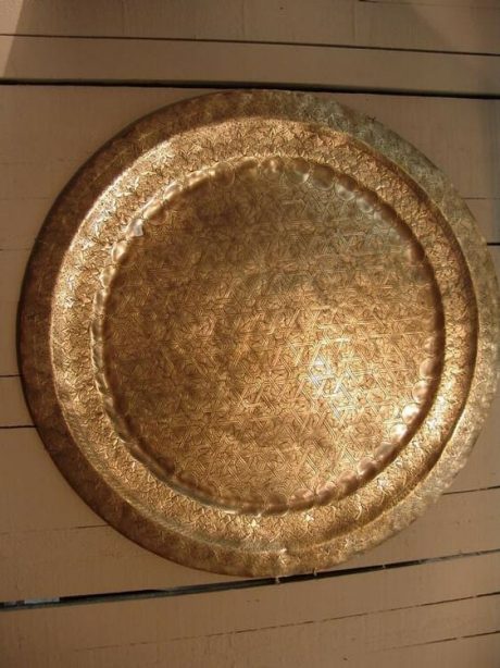 Mid century large brass Morrocan tray c.1950