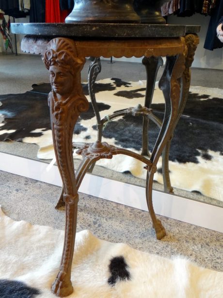 Well cast iron garden table with bluestone top c.1900