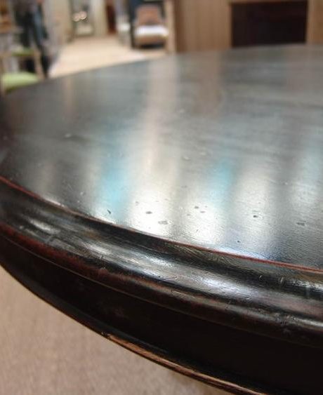 Napoleon III ebonised table c.1880 with original patina