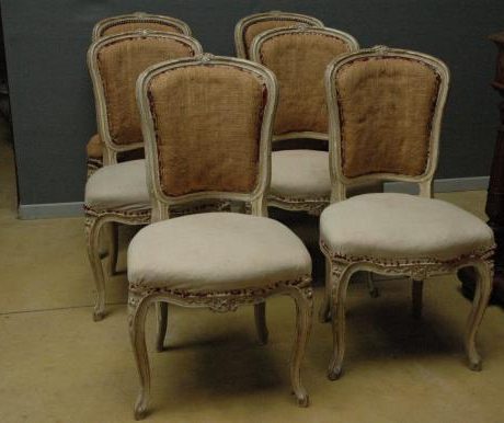 Set of six painted Louis XV chairs c.1910