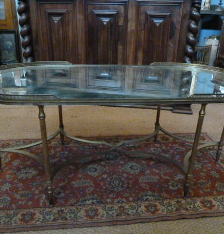 Mid-Century French coffee table in brass and bronze c.1940's