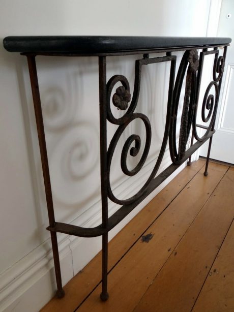 18th century cast iron console table c. 1780