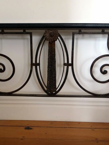 18th century cast iron console table c. 1780