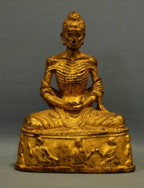 19th century antique gilded bronze Buddha c.1870