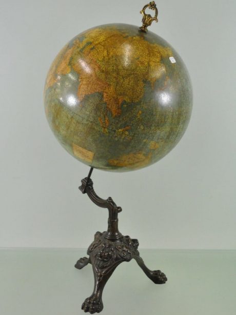 Napoleon III World papier globe from Bruxelles c.1880