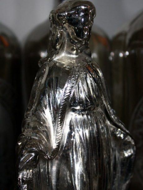 19th century mercury glass statue of the Virgin Mary