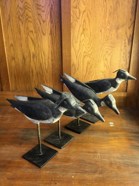 Original painted wooden French decoy birds