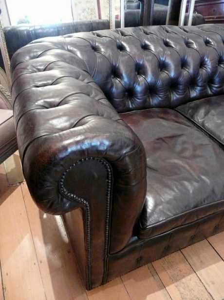 Pair of mid 20th century Leather chesterfields