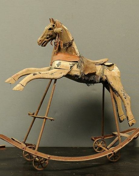 Antique French child's rocking horse c.1880