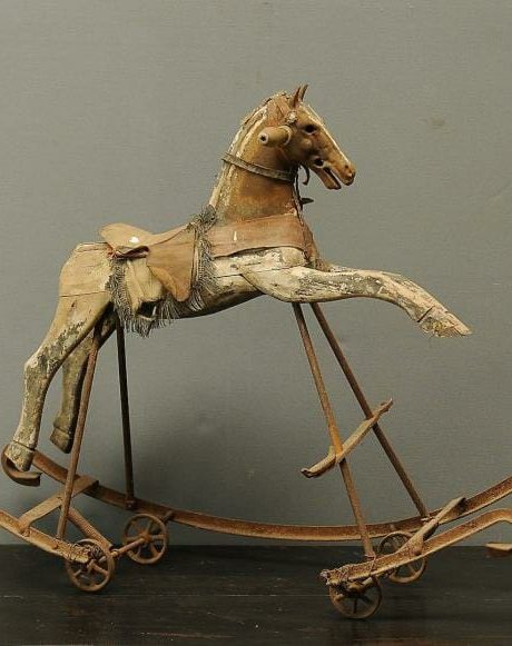 Antique French child's rocking horse c.1880