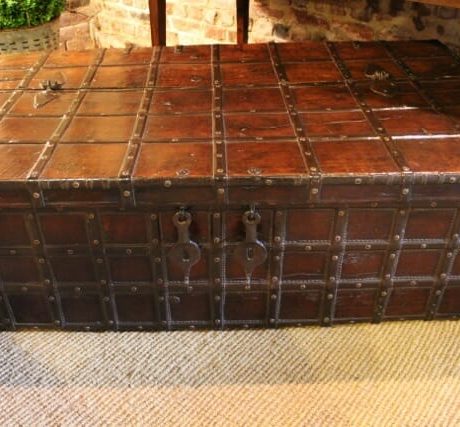 Rajasthan iron bound teak trunk c.1860