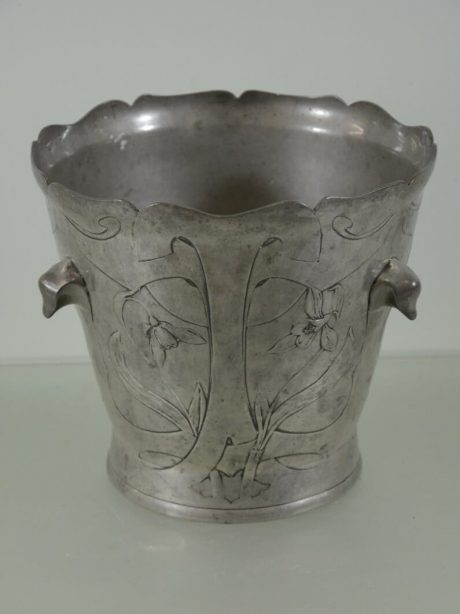 Metal art nouveau champagne bucket c.1910