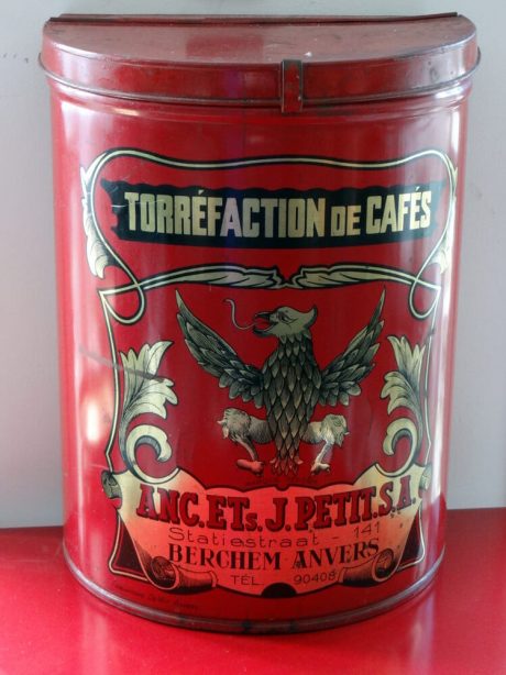 Metal Cafe canister c.1920