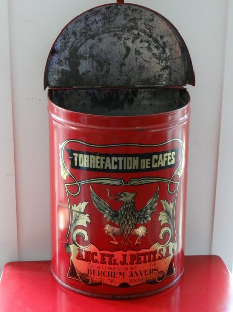 Metal Cafe canister c.1920