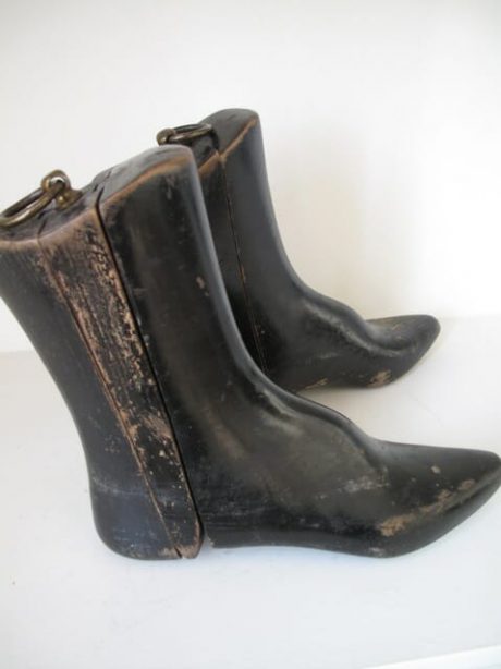 19th century English ebonised ladies boot lasts