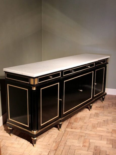 Mid 20th century french ebonised enfilade by M.Rinck Paris