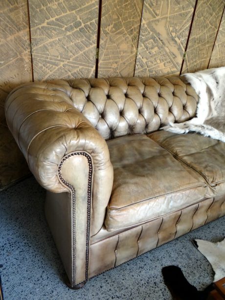 Leather chesterfield sofa c.1970