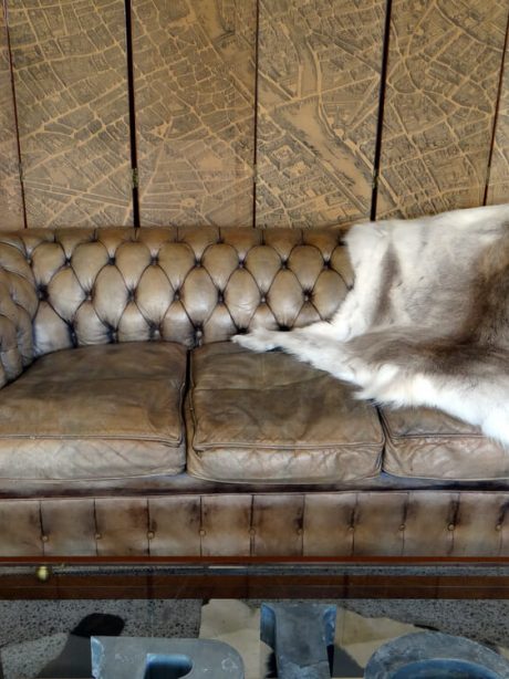 Leather chesterfield sofa c.1970