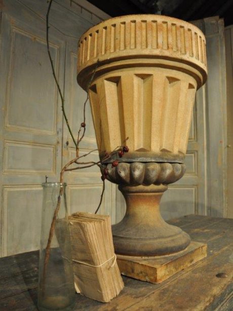 Large antique French sandstone urn c.1900