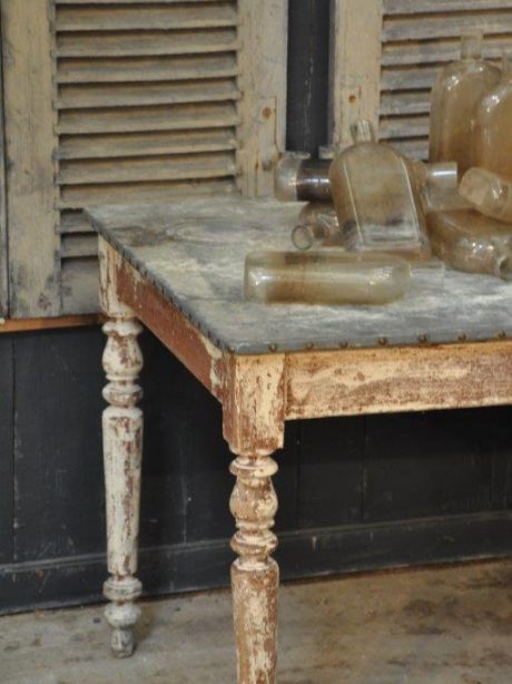 Florist table with zinc top c.1900