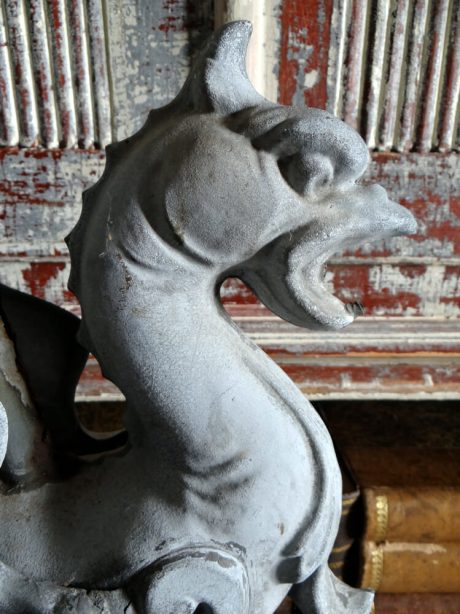 Antique zinc griffin finial from a chateau roof c.1860