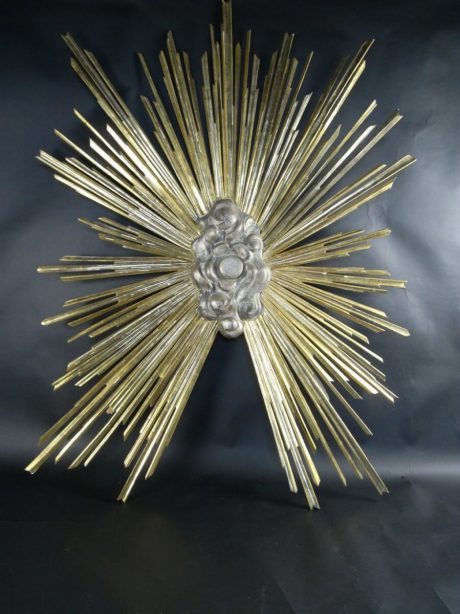 Mid 19th century Italian gilt and silver gilt starburst