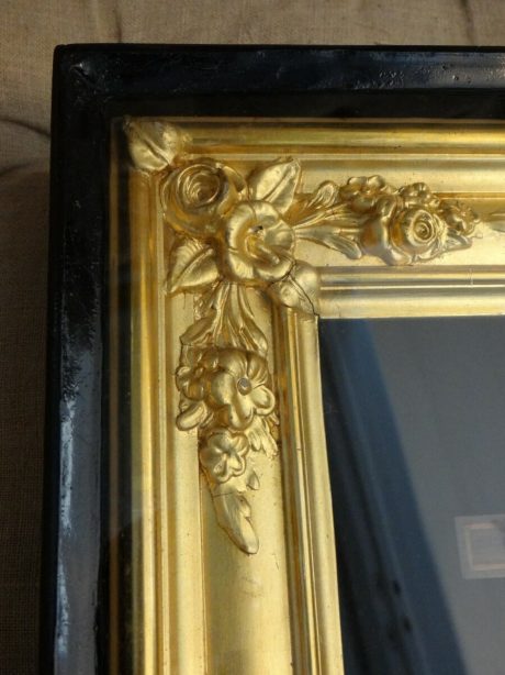 19th century French gilded framed wooden crucifix c.1870