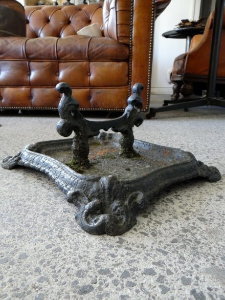 English weathered cast iron bootscraper c.1880