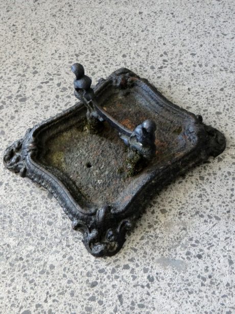 English weathered cast iron bootscraper c.1880