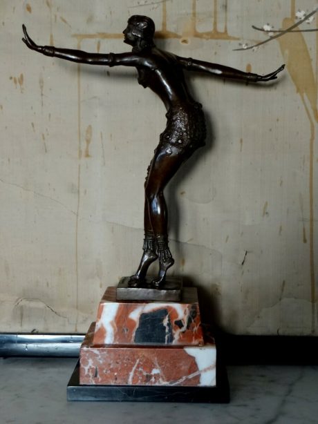 Bronze dancer sculpture after Chiparus