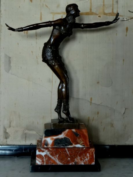 Bronze dancer sculpture after Chiparus