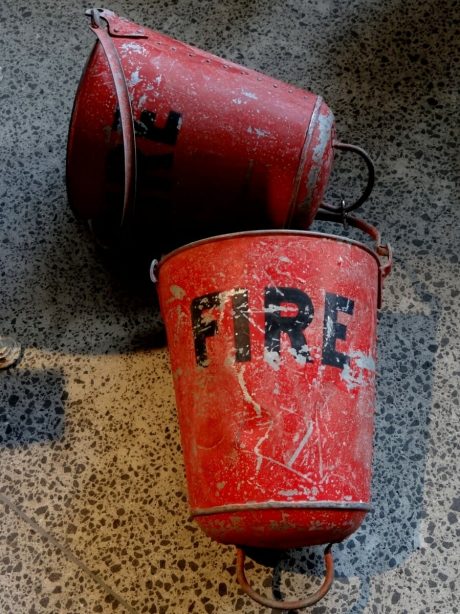 Antique English Edwardian Fire Buckets