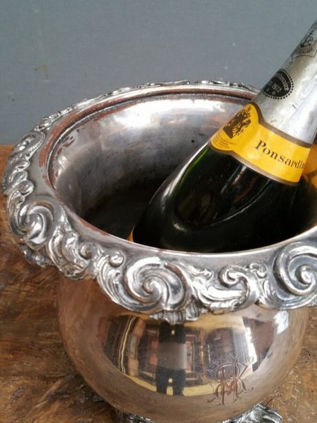 Silver plated Monogrammed Champagne Bucket