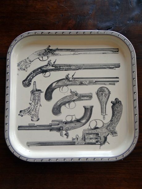 Pair of decorative platters (revolver) by Pierrot Fornasetti c.1960