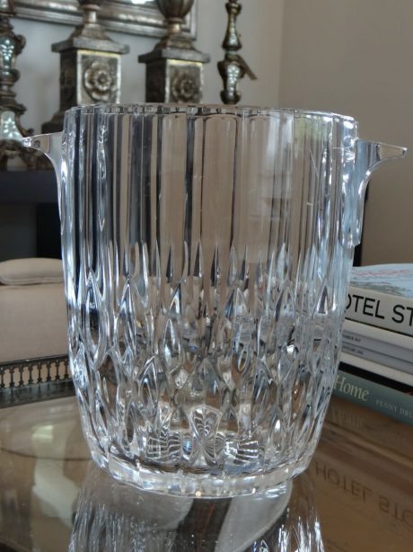 Vintage crystal ice bucket