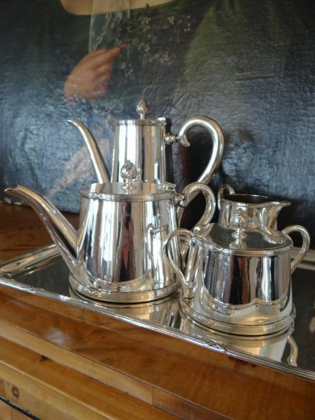 Belgian Silver plated 'Wiskemann' coffee and tea service