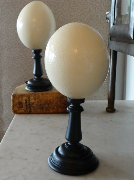 Antique Ostrich Egg on Stands from France c.1900