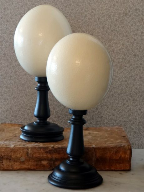 Antique Ostrich Egg on Stands from France c.1900