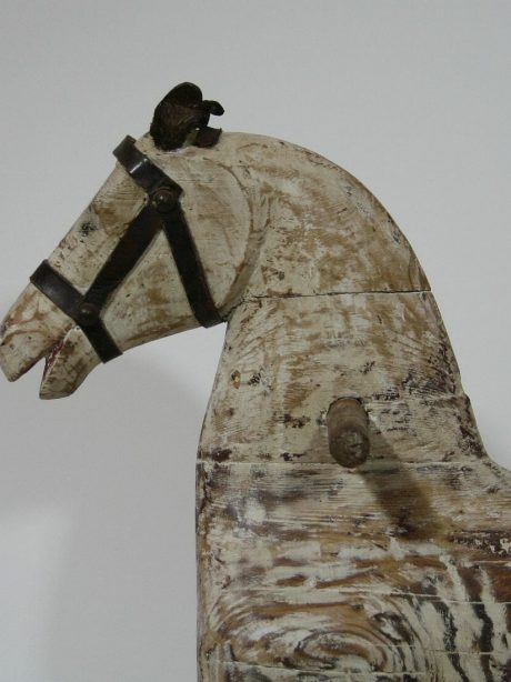 19th century French painted wooden horse c.1880