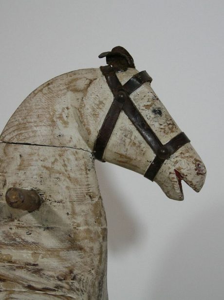 19th century French painted wooden horse c.1880