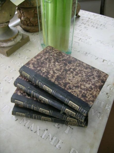 French leather bound books printed 1868